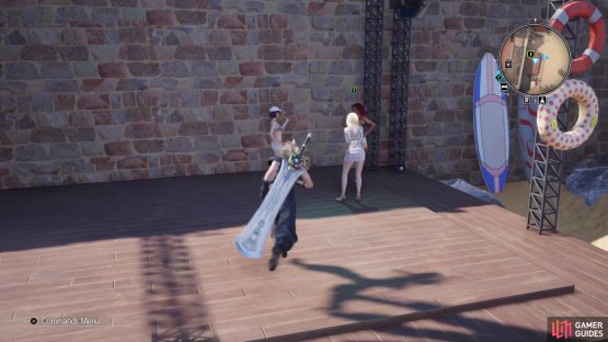 Look for the three women on the stage, who will give you the quest.