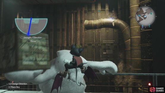 You need to adjust your aim to hit this pipe that&rsquo;s blocking the elevator from coming down.