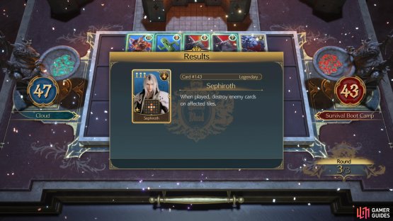 to obtain the sephiroth card.