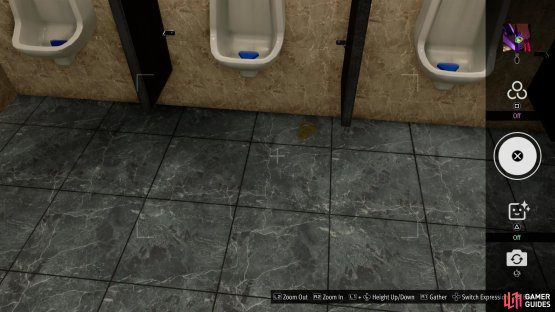 and take a picture of the anaconda sign on the floor.