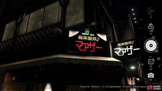 and take a picture of the cafe sign opposite it.