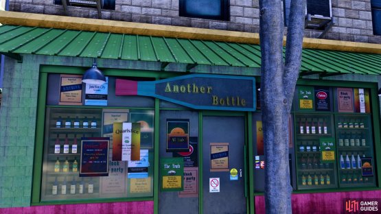 and take a picture of the Another Bottle shop sign.