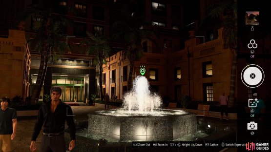 and snap a picture of the fountain.