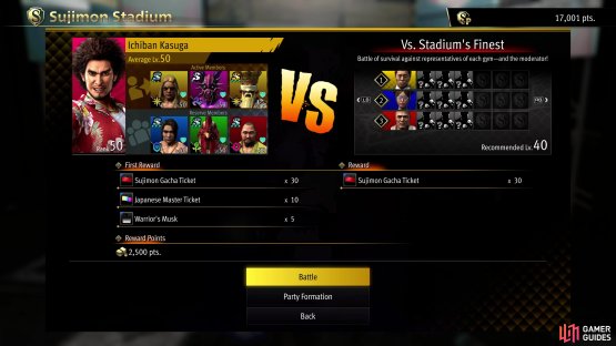 The Survival League will offer Japanese Master Tickets as a reward