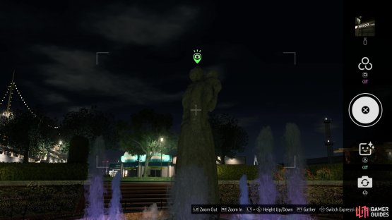 and take a picture of the fountain.