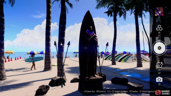 and take a picture of the Aloha Beach Statue.
