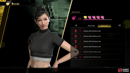 Numerous actions will yield Bond Points, which increase your Bond Level. This has various effects, including unlocking skill inheritance slots and unlocking jobs and Drink Links.