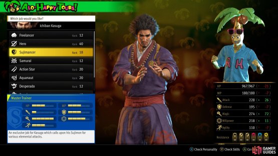 Ichiban, being the protagonist, has several exclusive jobs, including the&hellip; unconventional Sujimancer.