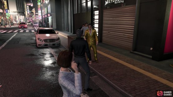 Seek out the gold-suit wearing Plutocrat Rat enemies in Kamurocho,