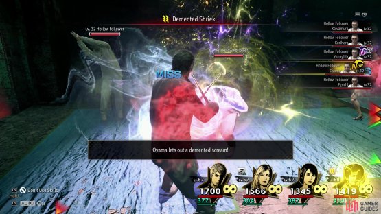 Be wary of the Hollow Follower’s Demented Shriek ability, which can paralyze.