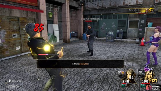 Hancheol Seo can use Tranquilizer to paralyze one of your characters.