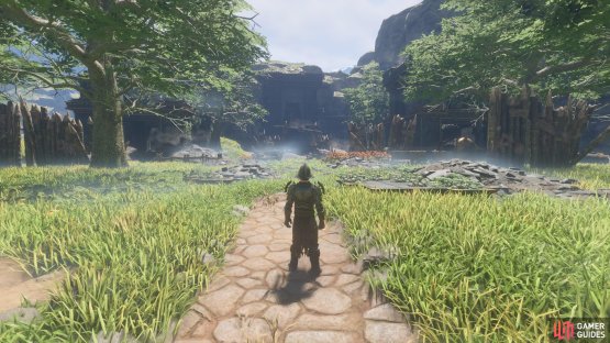 The Ancient Vault - Blacksmith is a small room offering a quick tutorial on how craft people work in Enshrouded.