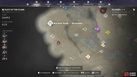 You can find the Alchemist Ancient Vault on the far west side of the Springlands.