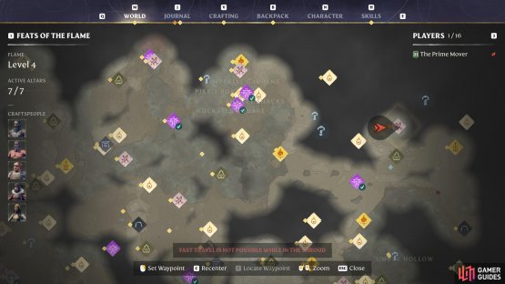 The Cradle is a POI located at the northeast side of the Nomad Highlands.