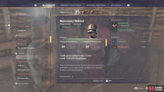 The Mercenary Set is perfect for one-handed and two-handed DPS builds thanks to the extra crit chance and damage.