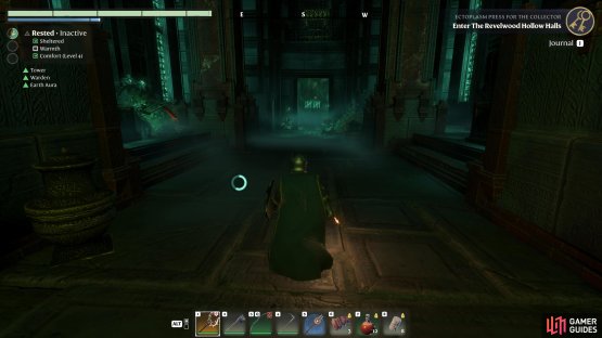 You need to defeat all the skeletons and wights with glyphs over their heads to remove the barrier.