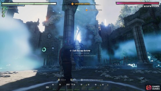 Look out for the circles on the ground when the boss looks up in this stance.