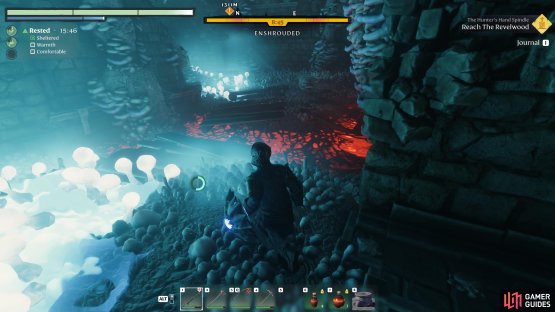 Be careful of the lava when crossing the bridge.