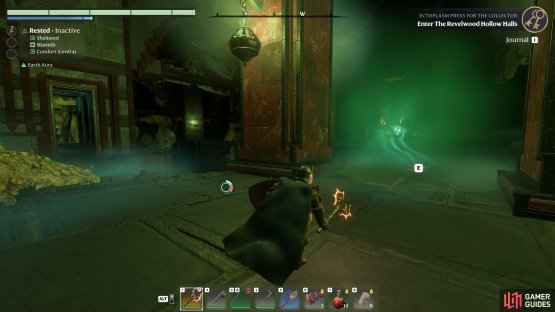 The first glyph is directly in front of you as you enter the chamber.