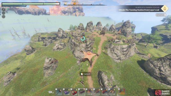 You can glide toward the hill to see the Vukah Brawler at its center point.