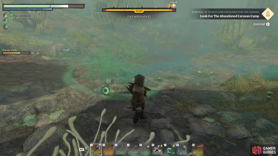 After the mushroom dies, wait for a moment until the poison pool disappears.