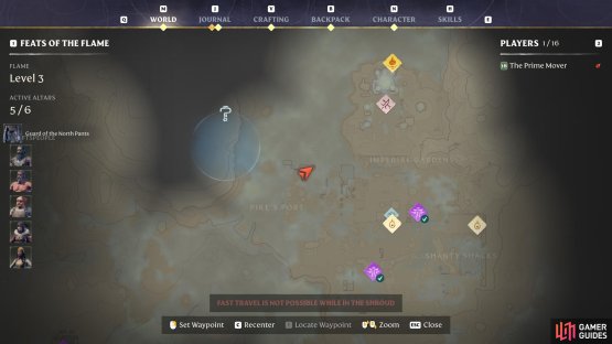 Get the POI from the journal at the start of the Imperial Garden, and then head over to the northern tip of the Pike Port.