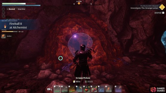 Mine the orange mound in the cave and you&rsquo;ll start getting Amber in Enshrouded.