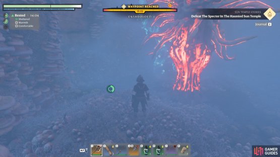 You can see the Tin Ore location in Enshrouded beside the Shroud Root.