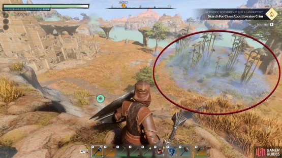 The Shroud pocket is as short glide southwest from the Spire. It&rsquo;s opposite the large encampment there.