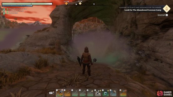 Follow the path south past the cave, and then follow it north when the path turns to find the entrance.