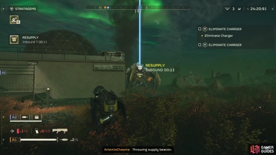 then drop a resupply pod on its head to finish it off!
