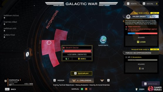 You can see Automaton sectors highlighted in red on the left side of the Galactic War map.