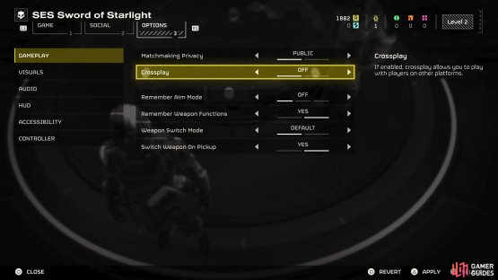 and turn crossplay off.