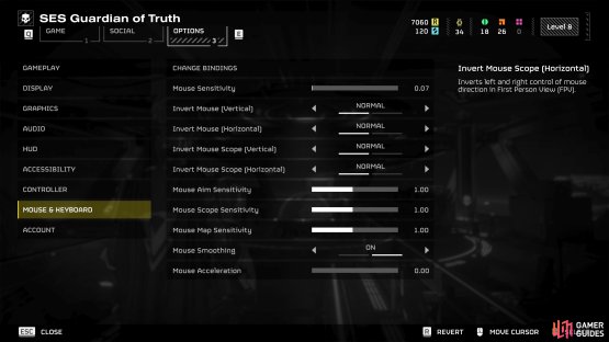 You&rsquo;ll be able to make better use of the sensitivity options when using a mouse