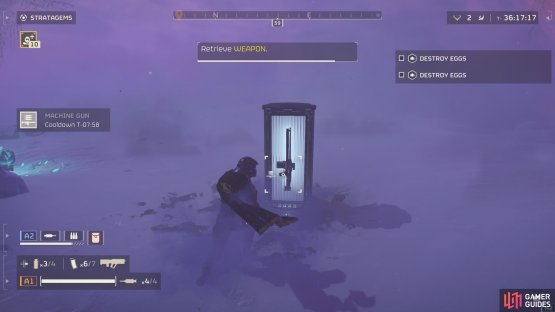 You can acquire weapons from Stratagems,