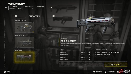 Equip a Shotgun