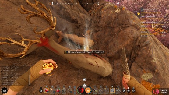 Defeating a Fabled Creature awards a Fabled Hide, which is a stronger version of basic hide that you can use to vastly improve materials.