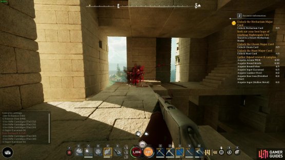 As you progress up the Herbarium structure, enemies will spawn and block ways to proceed further up.