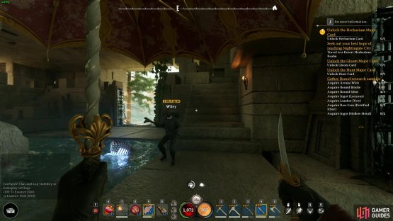 Once you enter the Herbarium Dungeon, find the stairs and ascend up the structure to progress.