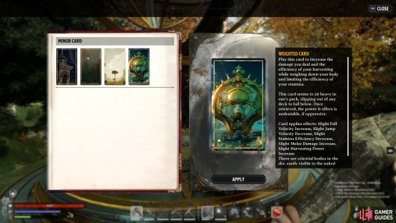 You&rsquo;ll see more details for a card when you come to apply it at Realmic Transmuters.