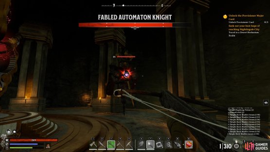The core of the boss will glow just before it unleashes the attack.