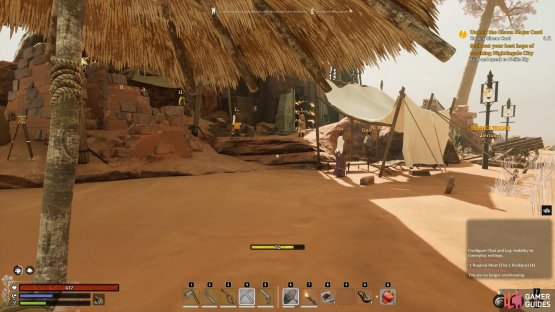 Nellie Bly can be found in a camp with a bunch of other NPCs.