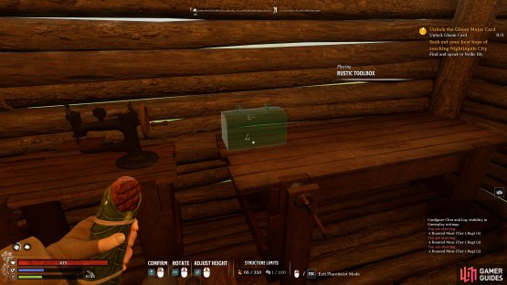 You can place toolboxes on top of crafting stations where there&rsquo;s space.