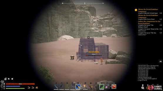 In the Desert: Hunt Realm, use the Spyglass until you find the Sun Giant&rsquo;s name, and then head in that general direction.