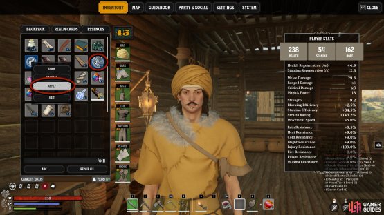 Once you&rsquo;ve crafted an Infusion. Right-click it, and select apply.