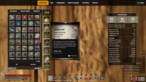 Yew Lumber has some very powerful strength and melee damage modifiers to create very strong combat tools.