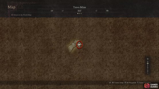 This is on the lowest floor of Trevo Mine.