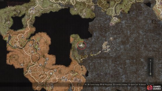 Look for the Bay Wayside Shrine north of Bakbattahl.