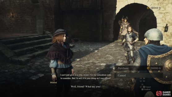 You can purchase Mildred&rsquo;s house for 20,000 gold when she returns.
