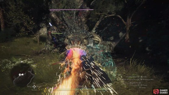 If you&rsquo;re playing as Mystic Spearhand, you can use Mirour Vesture/Shelde and ignore the fire while hitting the head.